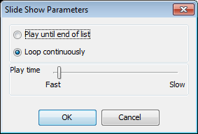 Image Studio 5.0 Slide Show Parameters Dialog 
